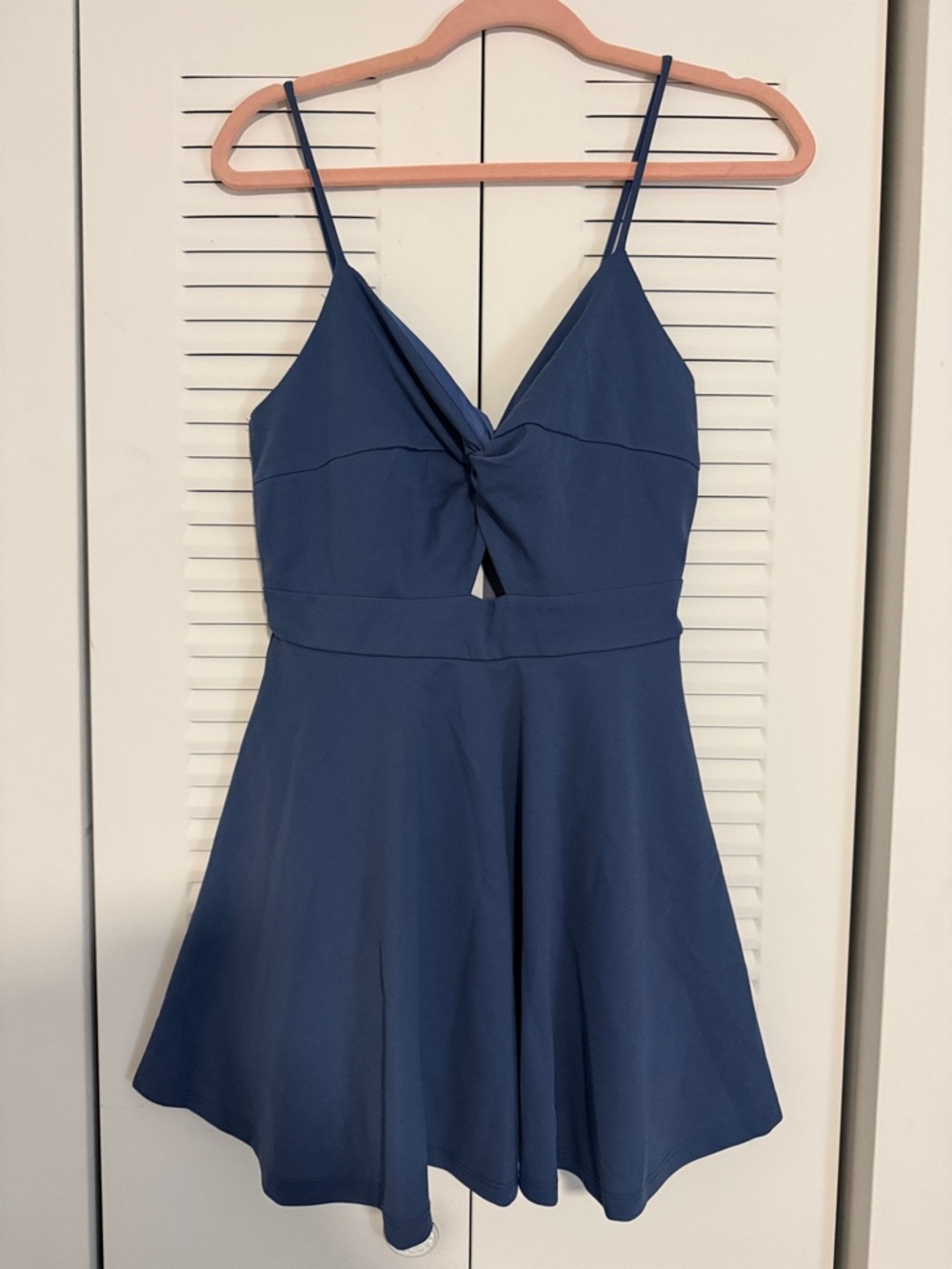 Windsor Blue Spaghetti-Strap Mini Dress